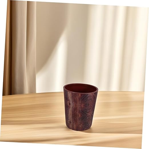 ABOOFAN Wood Grain Wastebasket Vintage Style Sturdy Plastic Multipurpose for Kitchen Office Bedroom