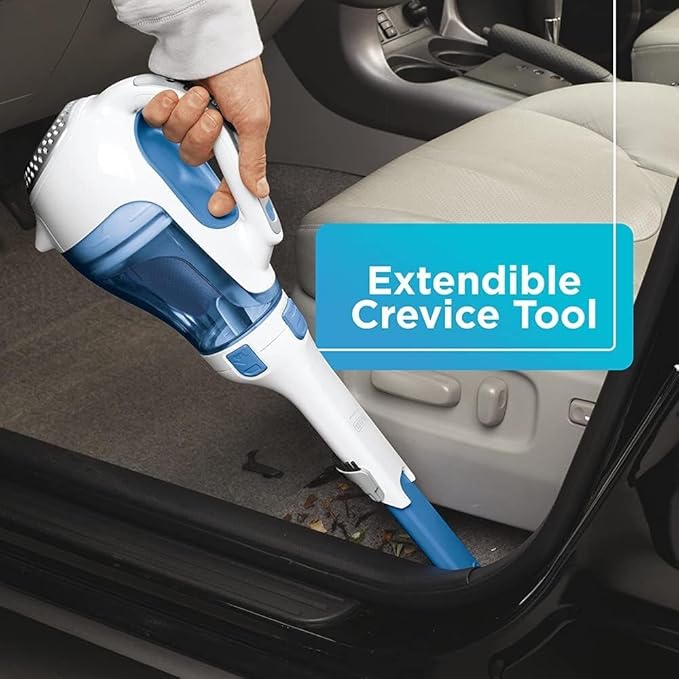 BLACK+DECKER dustbuster Handheld Vacuum Cordless Car Vacuum Portable 12V with Rotating and Extendable Nozzle (HHVI320JR02)