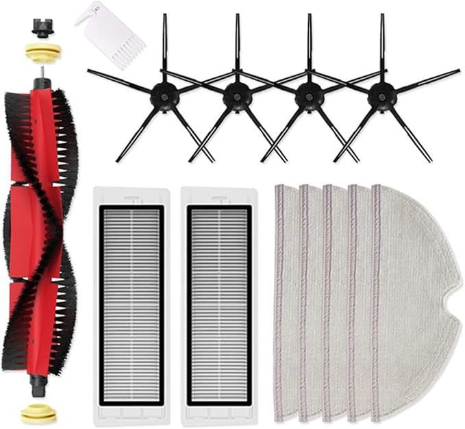 BeNtli Vacuum Cleaner PartsRemovable Main BrushWashable HEPA Filter ClothCompatible for Xiaomi S6 MaxV S60 S65 S5 MAX S6 Pure T6 (Color : As Shown-18)