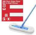 E-Cloth Flexi-Edge Floor &amp Wall Duster Reusable Dusting Mop for Floor Cleaning Floor Cleaner Ideal for Harword Tile Laminate and Other Hard Surfaces 100 Wash Guarantee 1 Pack