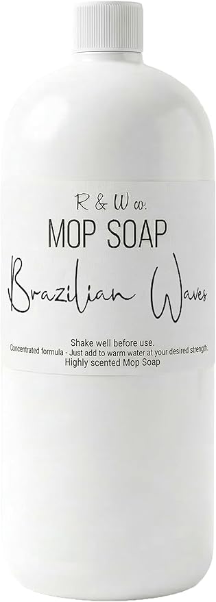 R&ampW CO. Original 32 oz Premium Mop Soap Brazilian Waves Scented Gentle Floor Cleaner for all Surfaces Non-Toxic Pet and Skin Safe Formula Streak-Free Shine