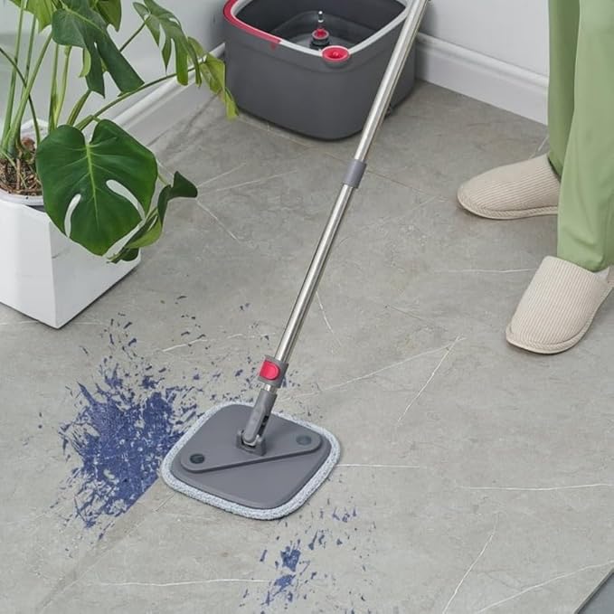 Spin Mop and Bucket System – Deluxe Set with 360° Rotating Mop for Easy Floor Cleaning