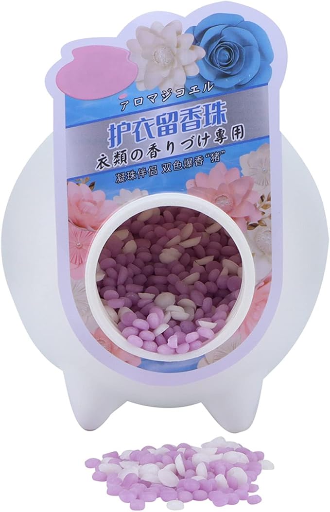 200g Laundry Scent Boosters Beads Gel Fragrance Lasting Laundry Beads Scent Perfume Washing Machine Laundry Supplies (Purple)