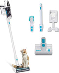 Simplicity Vacuums S67 Pet Bundle Cordless Stick Vacuum Cleaner and Motorized Pets Upholstery Tool Tackle Dog Hair and More on Hard Floor Rugs Couch and Stairs 3 Speed Power Light Weight Vacuum