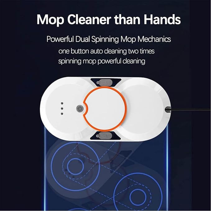 Smart Window Cleaning Robot with Double Automatic Water Jet and 5600Pa Suction Power Multi-Function Cleaning Machine for High Windows Tiles Glass Door Inside Outside