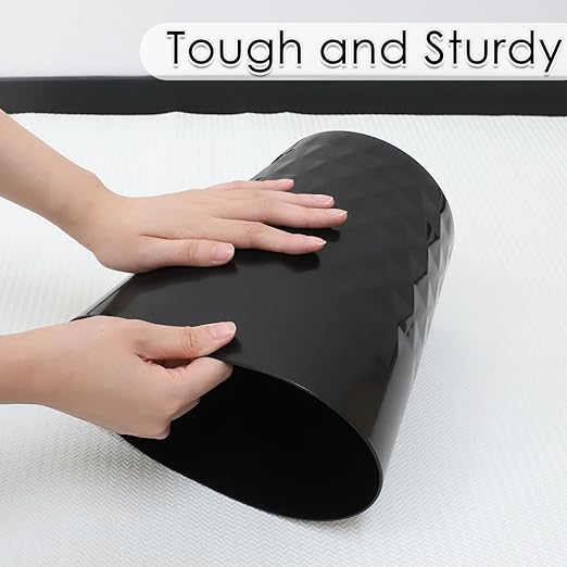 YGJT Small Trash Can 3 Pack 1.8 Gallons Bathroom Trash Can Slim Waste Basket Round Garbage Can Plastic Trash Bin for Kitchen Dorm Bedroom Office Living Room Study Compact Spaces(Black B)