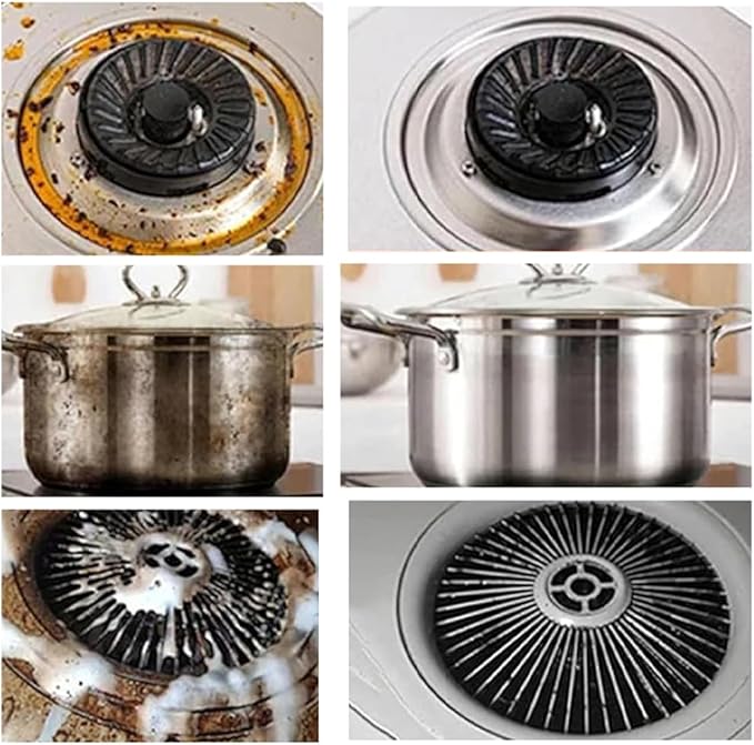 Multi-Purpose Coconut Oil Cleaning &amp Polishing Paste Stainless Steel Cookware Cleaner Multi-purpose Oil Cleaning Paste 380g Cookware Stainless Steel Cleaner (3PCS)