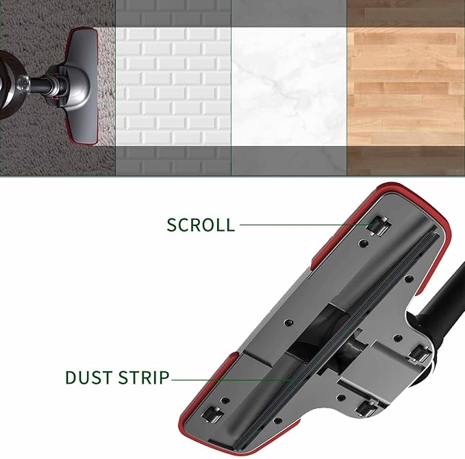 Stick Vacuum Cleaner 50 Minutes Run-Time 4 in 1 Lightweight Stick Vacuum 200W HEPA Filter for Hardwood Floors Carpet Pet Hair Car （4M line