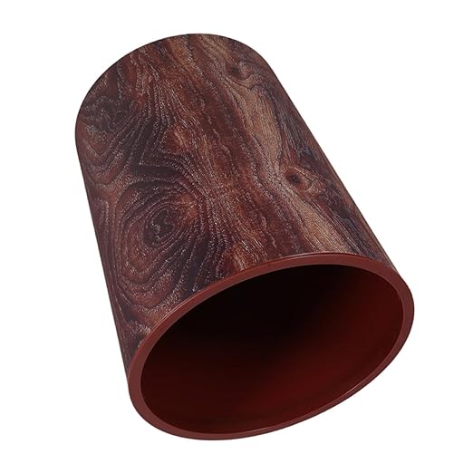 ABOOFAN Wood Grain Wastebasket Vintage Style Sturdy Plastic Multipurpose for Kitchen Office Bedroom