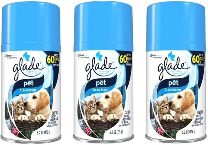 Automatic Spray Air Freshener Refill Pet Clean Scent 6.2 Ounce (3 pack)