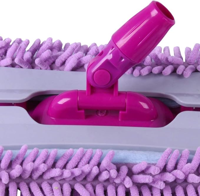 JSEIAJB Spin Wet MopMicrofiber Chenille Flexible Handler Cleaning