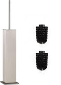 Brushed Nickel Toilet Brush and HolderToilet Bowl Brush with Extra Long Handle