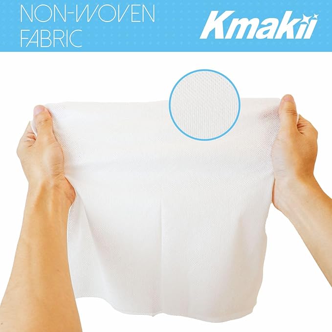 KMAKII Handi Wipe Reusable Cloths - Multi-Purpose Disposable Dish Cloths and Towels Ultra Absorbent Fast-Dry Durable Cleaning Wipes for Kitchen and Home White 11.8 x 21 inches Pack of 80