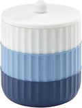 IZOD - Covered Jar Resin Countertop Accessories Dorm Room Essentials Striped Home Decor (Clubhouse Collection Blue)