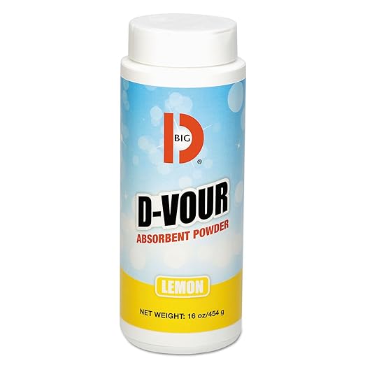 Big D BGD 166 16 oz Lemon Fragrance D-Vour Absorbent Powder