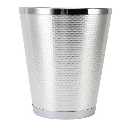 Metal Flower BucketHandcrafted Metal Wastebasket Trash Can high Value Light Luxury Japanese Style Trash Basket for Weddings Home Table Centerpiece