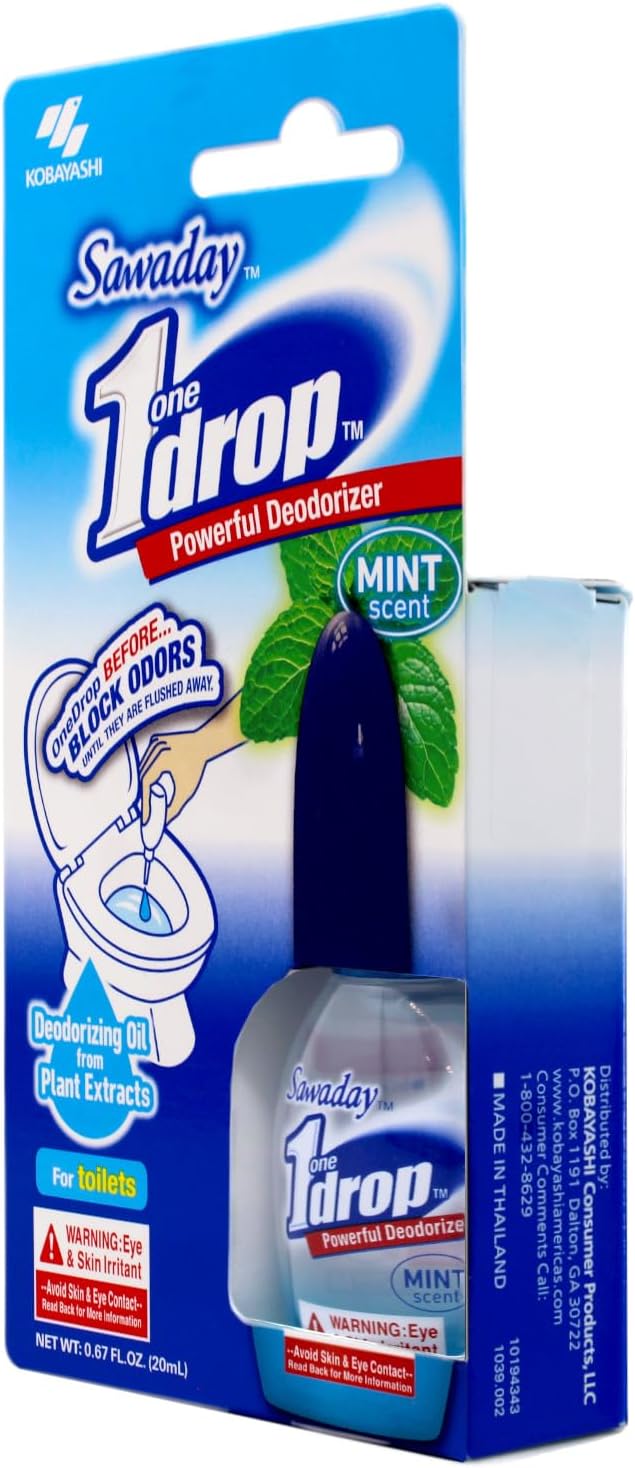 One-Drop Powerful Deodorizer Mint Scent 0.67 Ounce 8 Pack