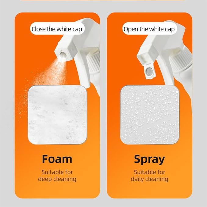 Lemon-Scented Bathroom Cleaner SprayDaily Household Powerful CleanerBubbles Spray for Tile Bathtub Glass &amp Wall (2PCS)