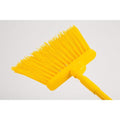 SPARTA 41083EC04 Plastic Color Coded Broom Unflagged Bristles Long Broom With Angled Head For Small Debris Cleaning 56 Inches Yellow (Pack of 12)