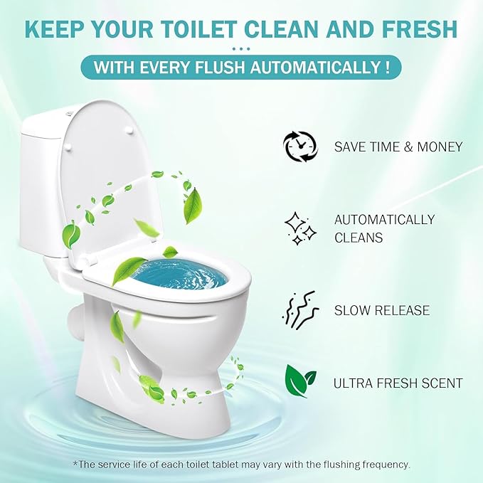 2026 New Clean Toilet CleanerHousehold Cleaning SolutionToilets Bowl Cleaning Long-Lasting Fresh Scent Automatic Refreshes Toilets Long-Lasting Bowl Cleaner Fresh Scent