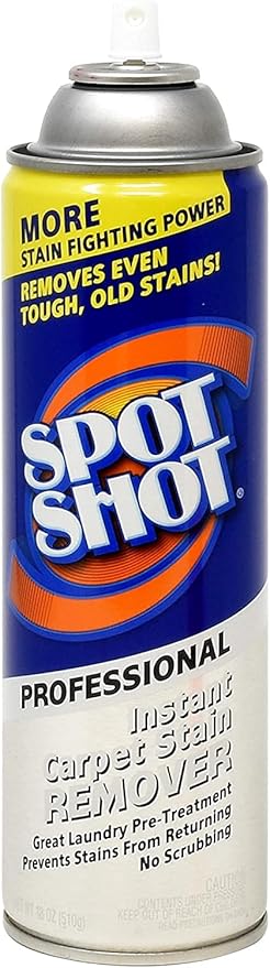 Spot Shot 18 oz Professional Carpet Stain Remover 3 Pack and 4 UBEN Microfiber 12x12 Cleaning Cloths Included