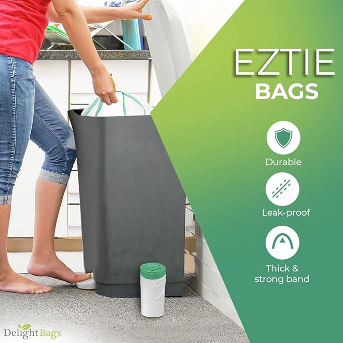 Tall Kitchen (200 count) 13 Gallon Drawstring Trash Bags White Kitchen Bags 0.9 Mil Thickness Tall Kitchen Garbage Bags13 Gallon