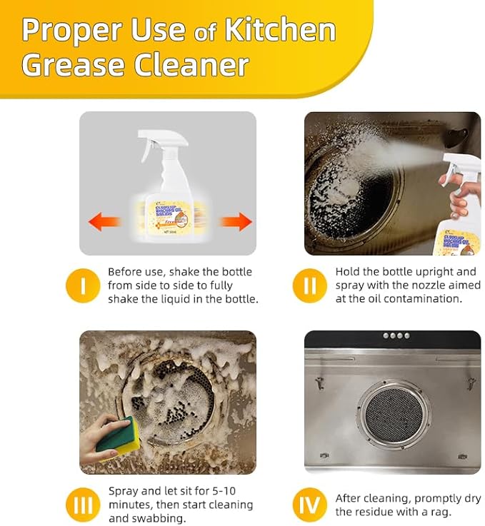 3PC All-Purpose Oil Stain Cleaner Powerful Kitchen Degreaser Spray Grease &amp Stains Remover Multipurpose Cleaning Supplies for Kitchen and Bathroom3pcs All Purpose Cleaner