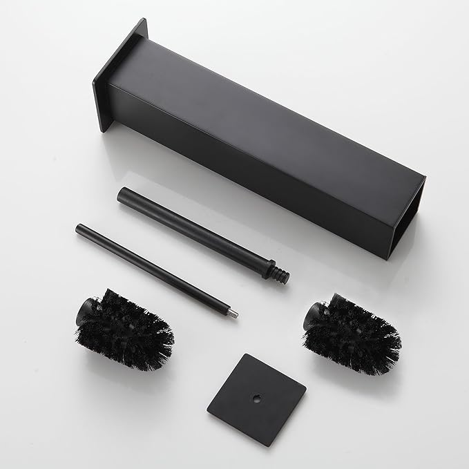 Black Toilet Brush and HolderToilet Bowl Brush with Extra Long Handle