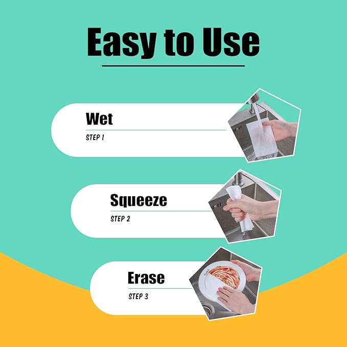 200 Pack Eraser Sheets Disposable Cleaning Sponge Thin Foam Sponge Nano White Eraser Wipes for Bathroom Kitchen Dish Furniture Hard to Reach Places