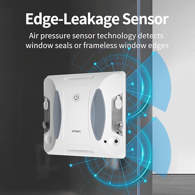 FMART W6 Window Cleaner Robot Double-Sided Spray Water 3800Pa Strong Suction Smart Window Cleaning Robot APP&ampRemote Control Robot Suitable for Outdoor/Indoor High Rise Windows