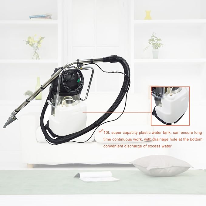 Carpet Extractor Machine 30L 3-in-1 Stainless Steel Carpet Cleaner for Corridor Conference Hall and Restaurant 110V 1000W