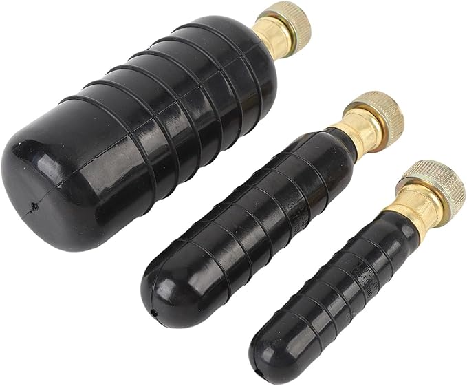 Rubber Drain Bladder Kit for 1 to 6 Inch Drain Pipes Bathroom Kitchen Sinks Unclog Bladders 3PCS DRAIN KIT