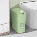 Cesun Motion Sensor Trash Can 5 Gallon Automatic Bathroom Garbage Can with Lid Touchless Smart Plastic Slim Wastebasket for Bathroom Office rv Bedroom Living Room Green