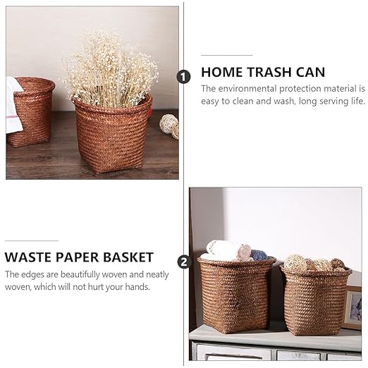 Gadpiparty 1pc Garbage Can Household Waste Can Waste Paper Basket Bin Office Basket Holder Office Trash Container