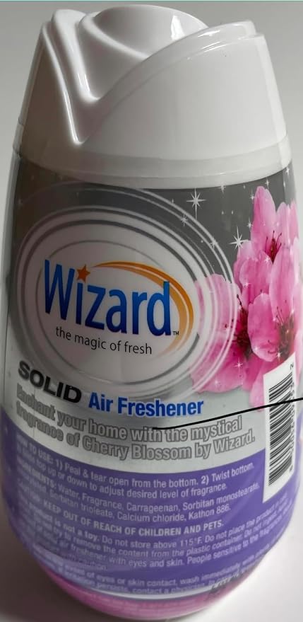 Wizard The Magic of Fresh gel Air Freshener solid air freshener 7.8 oz Cherry blossom (Pack of 12)