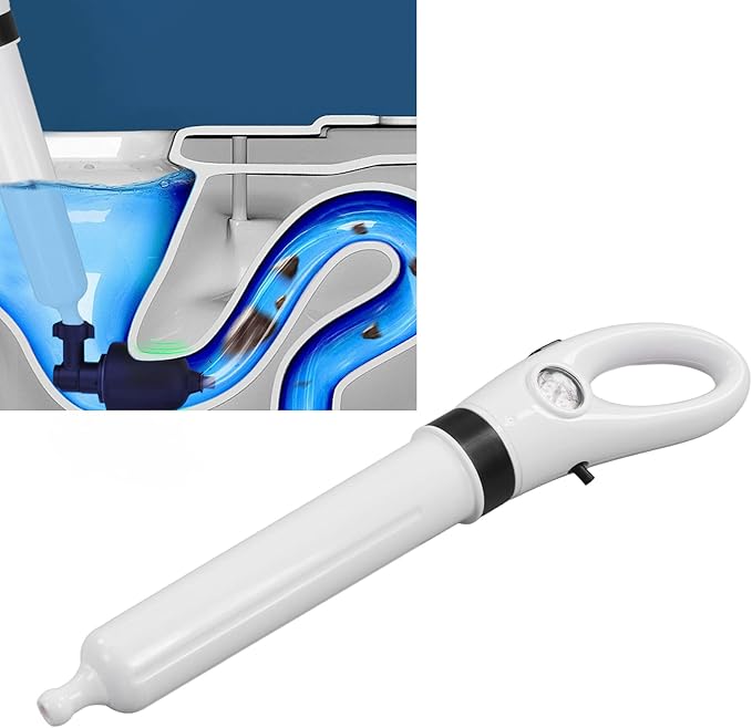 Toilet Plunger Drain Unblocker High Pressure Air Drain Blaster Kit Manual Pneumatic Dredge Equipment for Kitchen Bathroom Clogged Pipe