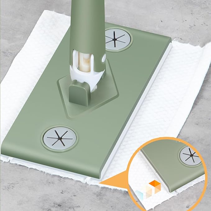 Easy Exchange Cleaning Tool Including A Pair Of Reusable Pads - Dust Mop | Kitchen Bathroom Tile Auto Apartment Living Room Bedroom Window Ceiling Maintenance