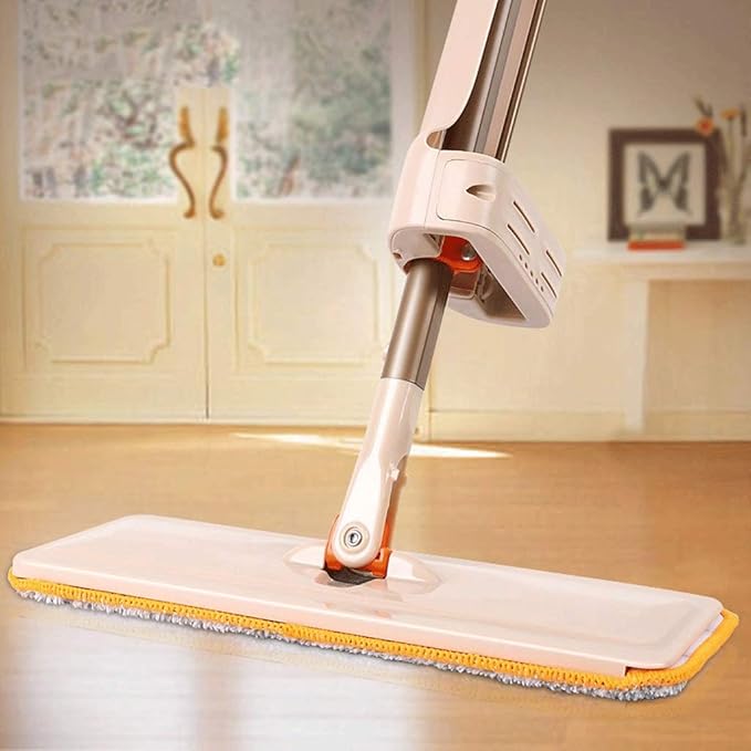 Mop - Hardwood Floor Mop Stainless Steel Handle with Extension Mop Pads for Wet or Dry Floor Cleaning