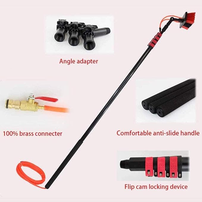 Window Cleaning Pole/Water Fed Telesbrush/Extendable Cleaner Conservatory Roof Suitable for Photovoltaic Panel Cleaningtrucks Windows3.6M/3.6M
