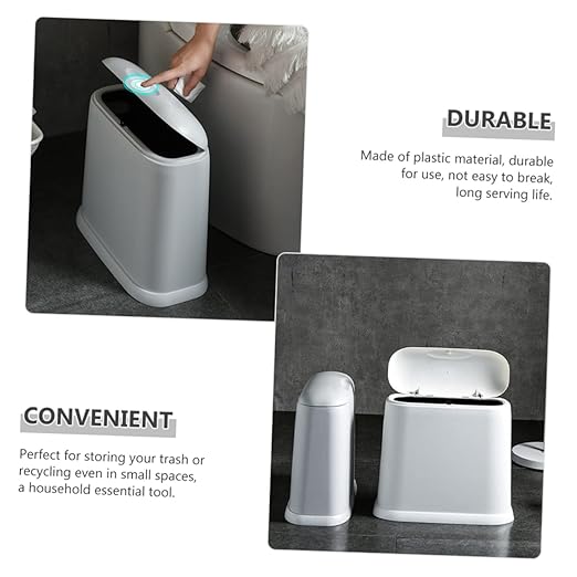 Compact Bathroom Trash Wastebasket for Kitchen Living Room and Office Design Modern Aesthetic for Spaces for Use