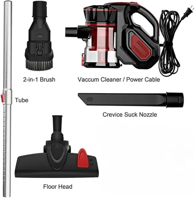 Compatible with INSE I5 Corded Vacuum Cleaners 18Kpa Powerful Suction 600W Motor 4 in 1 Stick Handheld Vaccum Cleaner for Home Carpet(BlueEU)