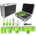 Diamond Core Drill Bits Set - Tile Hole Saw Kit 6/8/10/25/35/50/75/127MM+20F with 2 Diamond Beveling Chamfer Bits for Porcelain Ceramic Tile Granite Marble(11PCS)