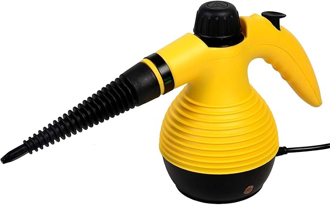GOFLAME Steam Cleaner 1050W Handheld Multi-Purpose Powerful Steam Sanitizer Steamer Steam Iron Remove Stains/Grease from Bathroom Kitchen (Yellow)