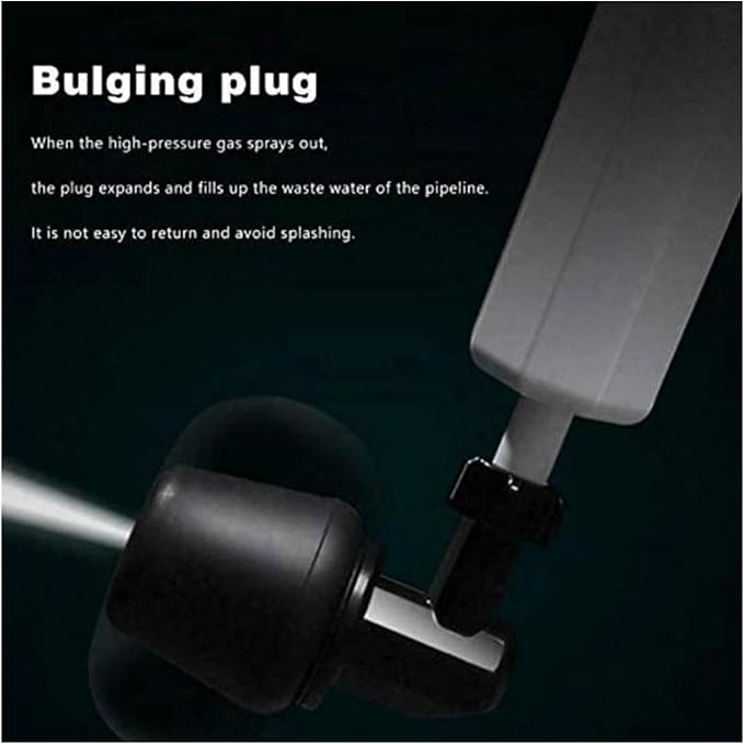 High Pressure Pump Cleaner Dredge -1 Set White Toilet Plunger Air Drain Blaster Sink Pipe Clogged Remover Bathroom Pipe Bathtub