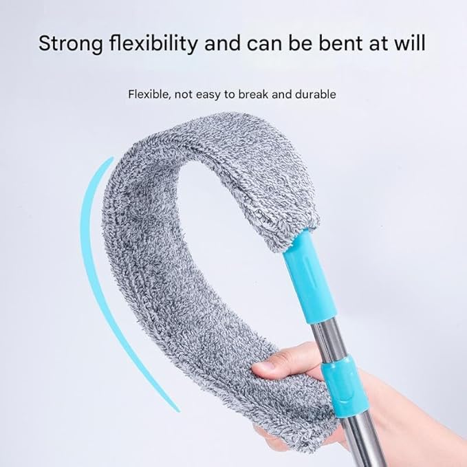 Retractable Gap Dust Cleaning Artifact Flat Duster Retractable Microfiber Dust Brush Gap Mop for Cleaning (3mop + 6cloth)