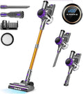 S3P Cordless Vacuum Cleaner 45kPa Powerful Suction Vacuum Cleaners for Home 55-Min Runtime Rechargeable Stick Vacuum Self-Standing for Pet Hair Carpet Hard Floor LED Display