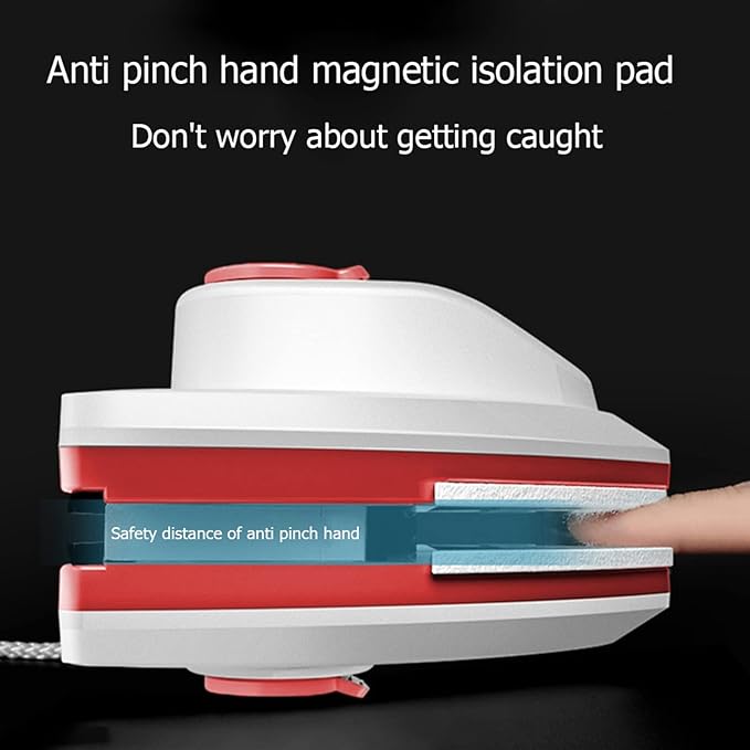 Magnetic Window Cleaner Magnetic Window Cleaner Double Side Cleaning Brush Window Outside Magnetic Glass Wiper Adjustable Thickness 3-30Mm