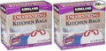 Kirkland Signature Drawstring LLVNAN Kitchen Trash Bags - 13 Gallon 2Pack (200 Count)