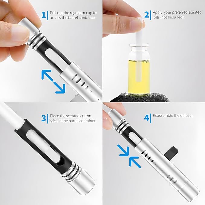 iPick Image for Jeep Car Vent Air Freshener Clip - Official Licensed Silver Aluminum with Adjustable Window + 10 Refill Sticks