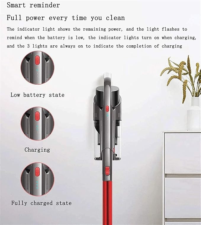 Vacuum Cleaner Cordless Vacuum Cleaner for Hard Floors Carpets &amp Hair Cordless Stick Vacuum Cleaner with Headlight &amp Quadruple Filtration